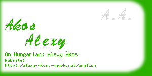 akos alexy business card